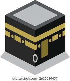 2d illustration of kaaba top view