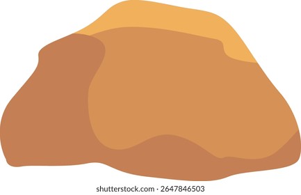  Ilustração 2D de grandes dunas de areia no deserto. Perfeito para representar vastas paisagens desérticas secas ou terrenos áridos.
