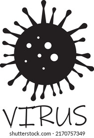 2d illustration medical virus concept