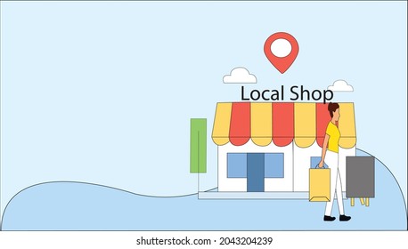2d illustration online shopping concept
