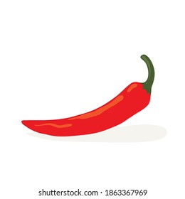 2d illustration of red hot pepper