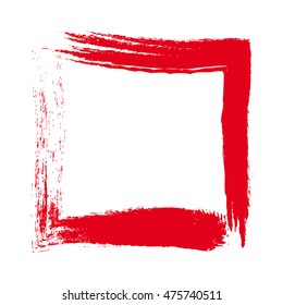 2d illustration of a red square hand drawn