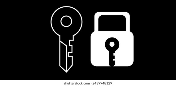 2d illustration Safety concept: Closed Padlock on digital background
