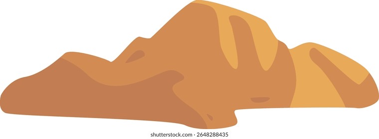  Ilustração 2D de uma mancha arenosa com arbustos desérticos baixos. Ideal para cenas de paisagem seca ou ambientes de natureza árida.
