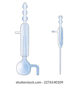 2D illustration of two water jet vacuum pumps, used to obtain a vacuum