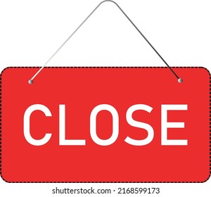 2d illustration vector closed sign 