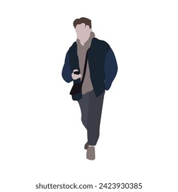 2D image for use as an entourage. Vector flat city infographics.