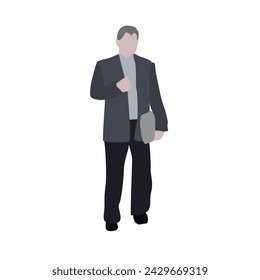 2D image for use as an entourage. Vector flat city infographics.