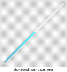 2D Laboratory Equipment Cartoon Vector - Lab Glass Graduated Measuring Pipette Icon Isolated On Transparent Background