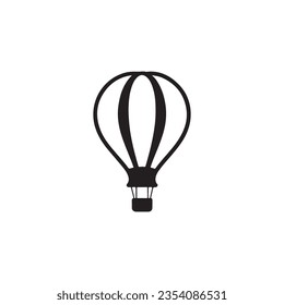 2D Line Art Hot Air Balloon Icons