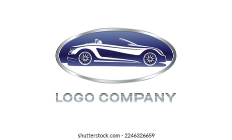 A 2D logo inspired by a car. You can download  EPS file.
