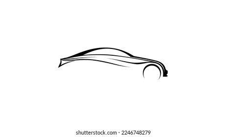 Logo 2d inspirado en un auto. Puede descargar el archivo EPS.
