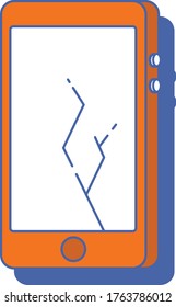 2D mobile phone screen broken