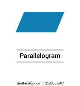 2d Parallelogram Shape Mathematics Blue 260nw 2143535607 