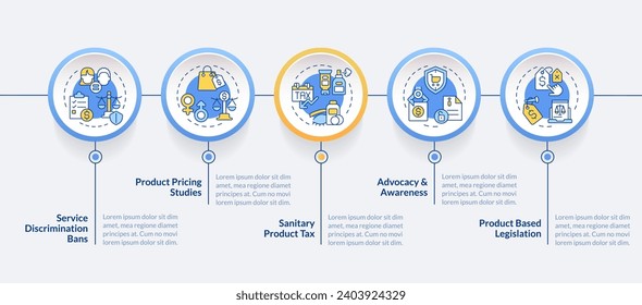 Plantilla de infografía de vectores de impuestos rosa 2D con el concepto de iconos lineales, visualización de datos con 5 pasos, gráfico de cronología de procesos.
