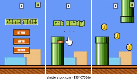 2D Pixel Art Retro Game Assets - Level Scene