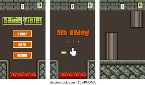 2D Pixel Art Retro Game Assets - Level Scene