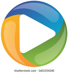 2D player icon with a gradation of color combinations