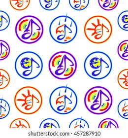 2D Set of color illustrations in vector