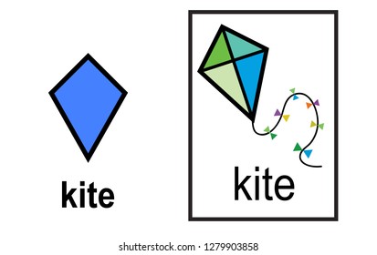 2D Shape Matching Shape To Real Life Object On White Background Vector Illustration
