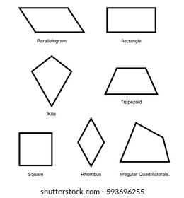 2d Shape Set Isolated On White Stock Vector (royalty Free) 593696255 