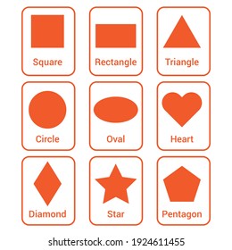 2d shapes flashcards for preschoolers