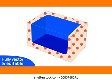 caja de visualización lateral 2D, tampón de línea y caja 3D cambiable y editable