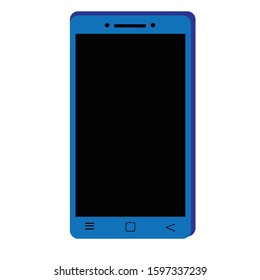 2d simple design phone color blue