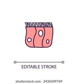 2D simple editable epithelial stem cells icon representing cell therapy, isolated vector, thin line illustration.