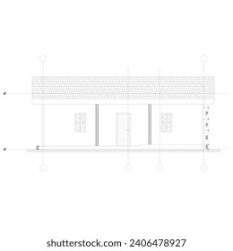 2D sketch seen from the open terrace