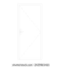 2d sketch of a single access door