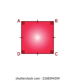 2D square shape in mathematics
