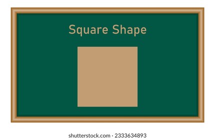 2D square shape in mathematics. Square shape drawing for kids. Mathematics resources for teachers and students.