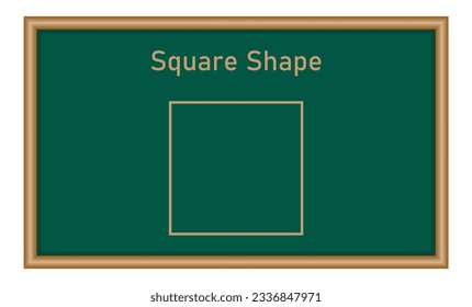 2D square shape in mathematics. Square shape drawing for kids. Mathematics resources for teachers and students.