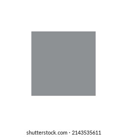 2D square shape in mathematics. Grey square shape drawing for kids isolated on white background