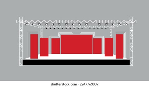 2d Stage Design with thruss for foe evente use 