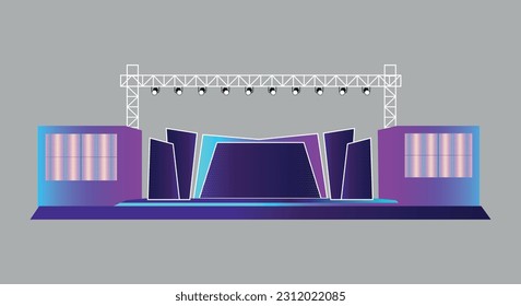 2d Stage design vector illustration for event or other activitys use 