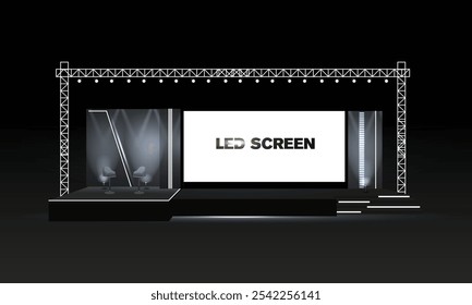 2d Stage design vector illustration for event or other activitys use