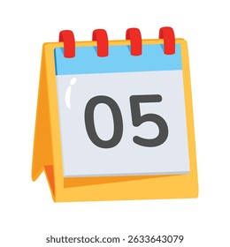 A 2d style icon of calendar for academic planning