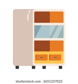 Un icono de estilo 2d de la unidad de estante de almacenamiento de crockey