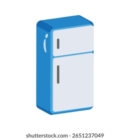 Um ícone de estilo 2d do aparelho de cozinha de geladeira