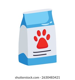 A 2d style icon of tasty pet food packet