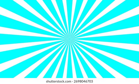 Animación de rayos de sol 2D con fondo blanco