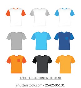 2d t shirt collection different colors