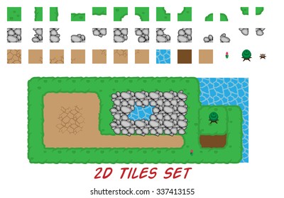 2D tiles set for top down games