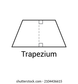 2D trapezium shape in mathematics