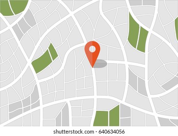 2d travel and navigation planning. pin with map icon. vector