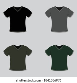 2d t-shirt collection in different colors