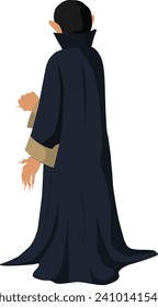 2.ª pose del personaje de vampiro | ilustración vectorial aislada