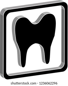 2D Vector Dentist map icon for any kind of digital and printing work